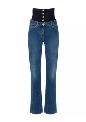 Elisabetta Franchi corset-waistband jeans - Blue