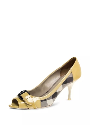 Burberry Pre-Owned 80mm Nova Check pumps - Yellow