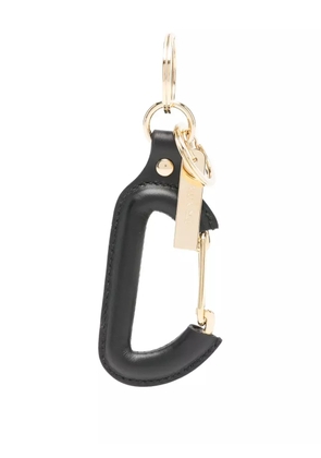 Prada leather carabiner keyring - Black