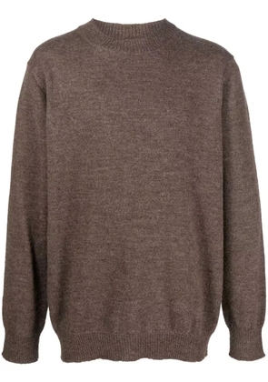 Maison Margiela crew-neck alpaca-blend jumper - Brown