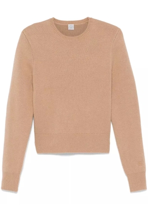 TOTEME cropped crew-neck sweater - Brown