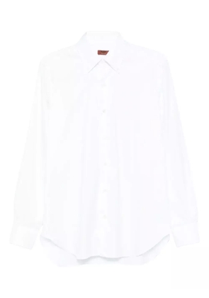 Barba long-sleeve cotton shirt - White