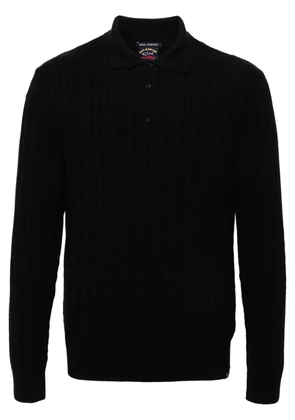 Paul & Shark cable-knit polo shirt - Blue