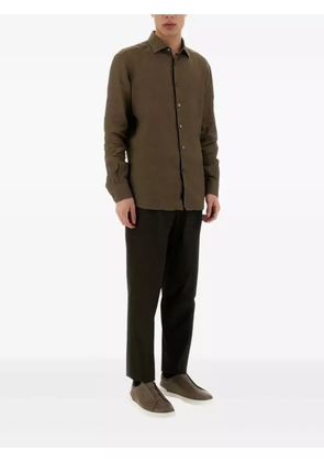 Zegna dart-detailed trousers - Brown