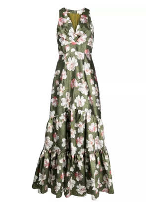 Sachin & Babi Rori magnolia-print gown - Green