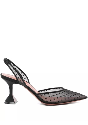 Amina Muaddi 70mm Holli polka-dot pumps - Black