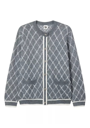 b+ab argyle-pattern cardigan - Grey