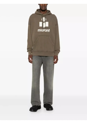 MARANT logo-print hoodie - Brown