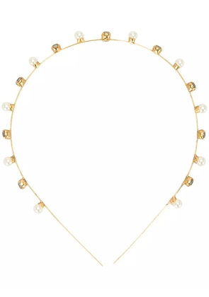 Jennifer Behr Ines crystal-embellished headband - Gold