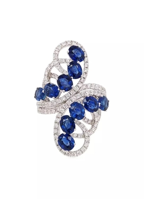 HYT Jewelry 18K white gold sapphire and diamond ring - Silver