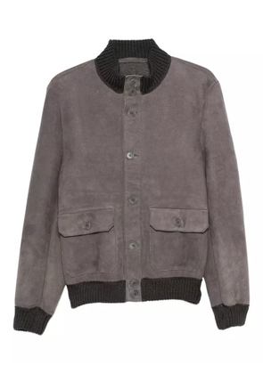 Salvatore Santoro ribbed-trim bomber jacket - Grey