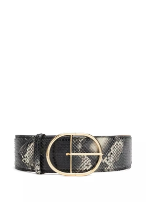Roberto Cavalli snake-effect belt - Black