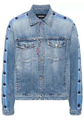 DSQUARED2 Dan logo-panels denim jacket - Blue