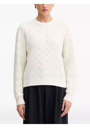TWINSET cable-knit crew-neck sweater - White