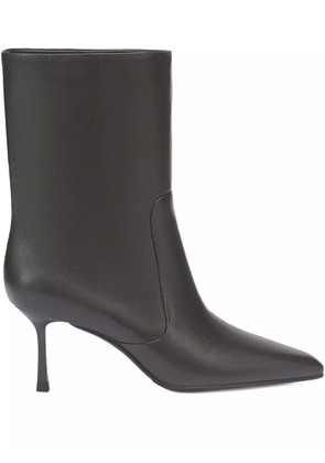 POTAMY leather heeled ankle boots - Brown