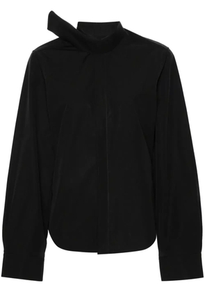 ALAINPAUL scarf-collar shirt - Black