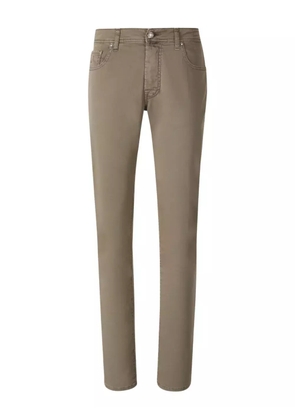 Jacob Cohën logo-patch trousers - Brown