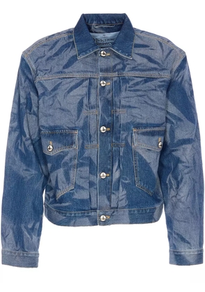 Vivienne Westwood crinkled-effect denim jacket - Blue