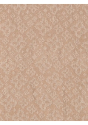 Tagliatore patterned fringed scarf - Brown