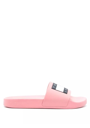 Tommy Jeans Flag-logo pool slides - Pink
