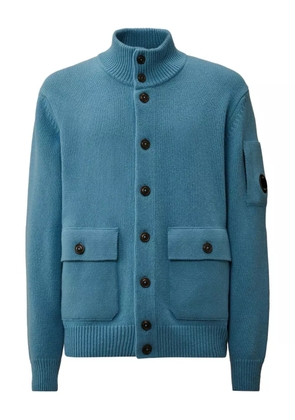 C.P. Company Lens-detail buttoned cardigan - Blue