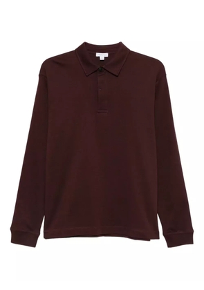 Sunspel long-sleeve polo shirt - Red