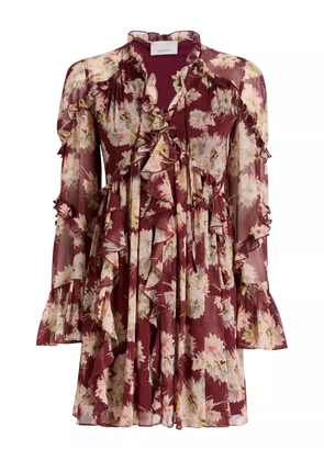 Cinq A Sept Mae Bouquet Albani mini dress - Red