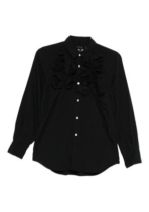 Comme Des Garçons floral-appliqué shirt - Black