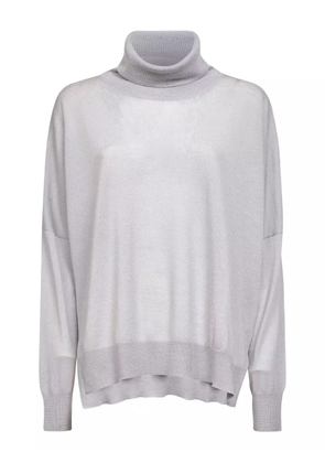 Blanca Vita ribbed turtleneck sweater - Grey