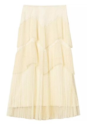 TWINSET pleated tulle maxi skirt - Neutrals