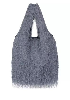 DRIES VAN NOTEN fringed tote bag - Grey