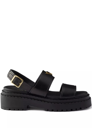 Prada buckle-strap platform sandals - Black