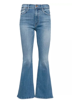 MOTHER whiskering effect mid-rise flared jeans - Blue