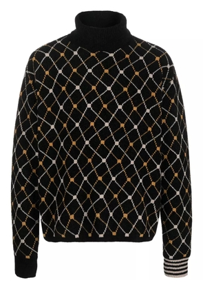 Random Identities roll-neck jacquard jumper - Black