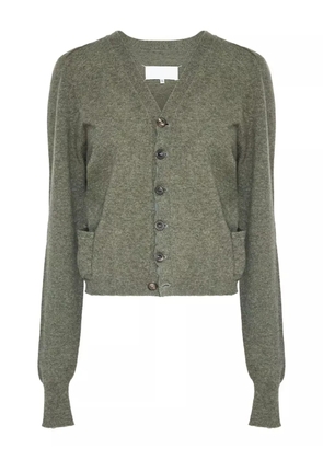 Maison Margiela puff-sleeve button cardigan - Green