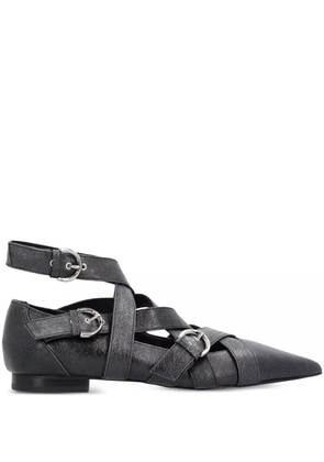 PINKO Gianira leather ballerina shoes - Black