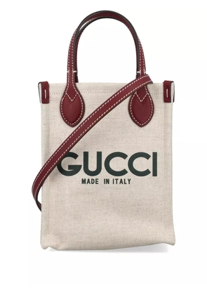 Gucci logo-print tote bag - Neutrals