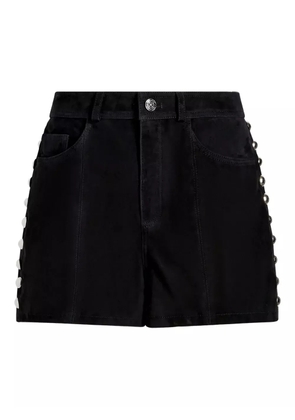 Cinq A Sept Shannon studded-suede shorts - Black