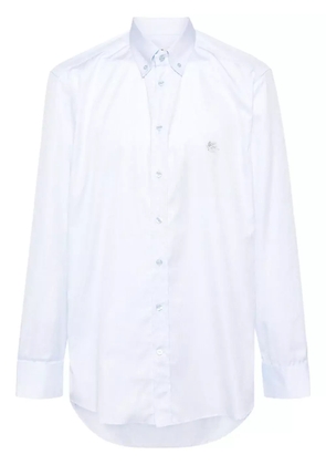 ETRO paisley-jacquard cotton shirt - Blue