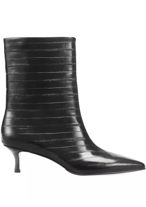 POTAMY leather ankle boots - Black