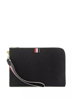 Thom Browne medium RWB-strap gusset clutch - Black