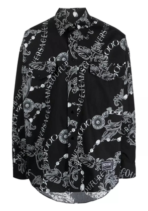 Versace Jeans Couture Chain Couture-print cotton shirt - Black