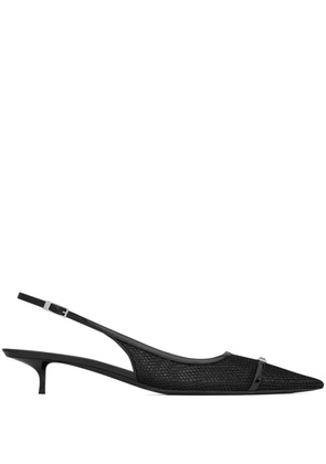 Saint Laurent slingback mesh pumps - Black