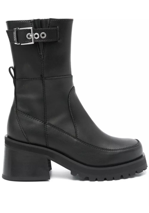 GANNI 70mm faux-leather boots - Black