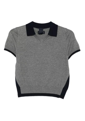 Juun.J short sleeve knitted top - Grey