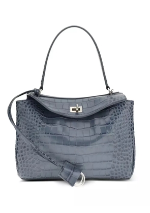 Balenciaga Rodeo small crocodile-effect tote bag - Blue