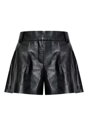 IRO Periz pleated leather shorts - Black