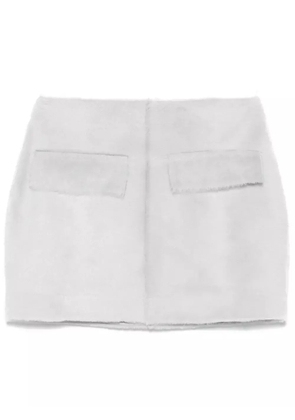 REMAIN shearling mini skirt - Grey