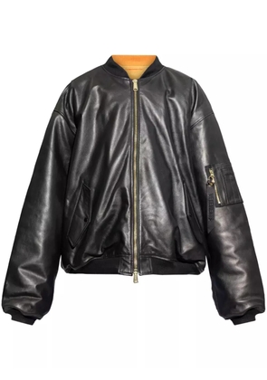VETEMENTS leather bomber jacket - Black