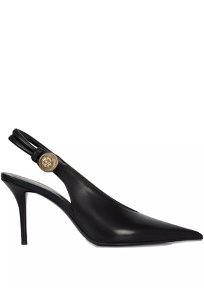 POTAMY 100mm leather heeled pumps - Black